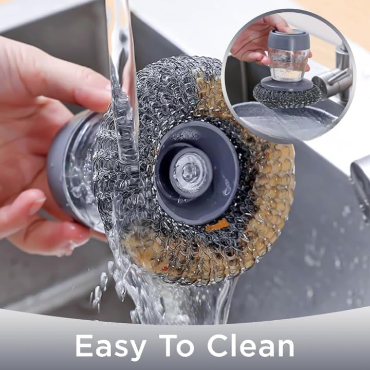 2 In 1 Liquid Soap Dispensing Brush (Pack of 2)