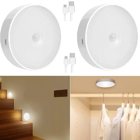 Motion Sensor Light for Home with USB Charging Wireless LED Night Light ( Pack of 2)