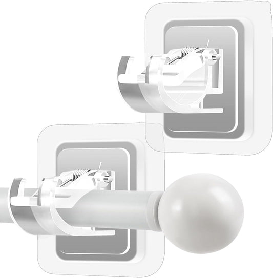 Self Adhesive Curtain Rod Holder Without Drill-(packof4)