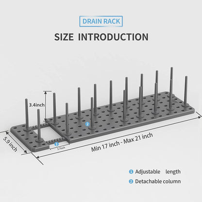 Drain Shelf Dish Drying Rack Kitchen Drawer Organizer