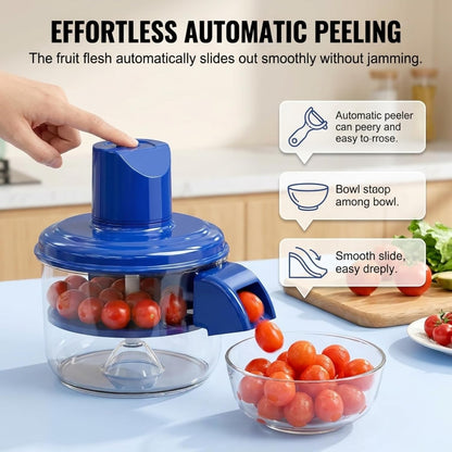 Electric Automatic Garlic, Fruits & Vegetable Peeler Machine with 5-Blade System