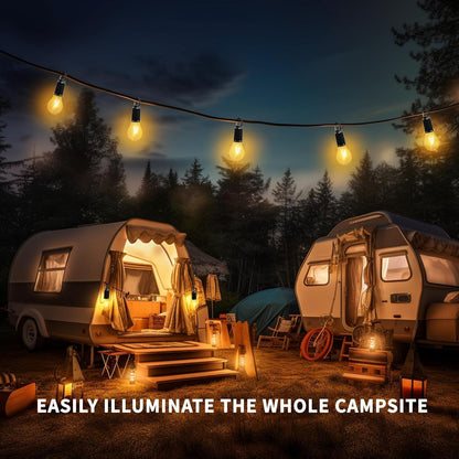 Decorative Hanging Bulb with 3 Modes Tent Lamp for Camping Pac of 2