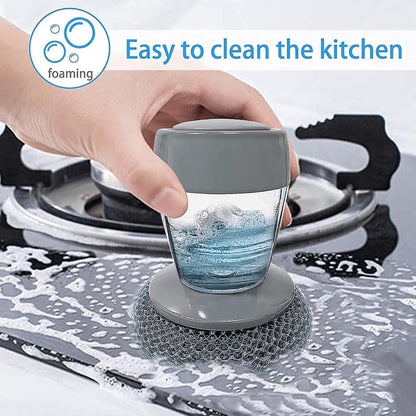 2 In 1 Liquid Soap Dispensing Brush (Pack of 2)