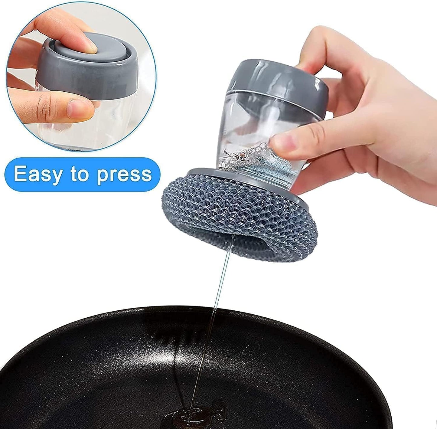 2 In 1 Liquid Soap Dispensing Brush (Pack of 2)