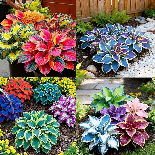 Rare Multicolor Hosta Seed + Plant Growth Serum Free