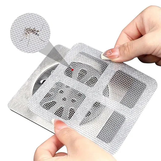 20 Pack Disposable Shower Drain Hair Catcher, Waterproof Mesh Stickers for Bathroom Accessories
